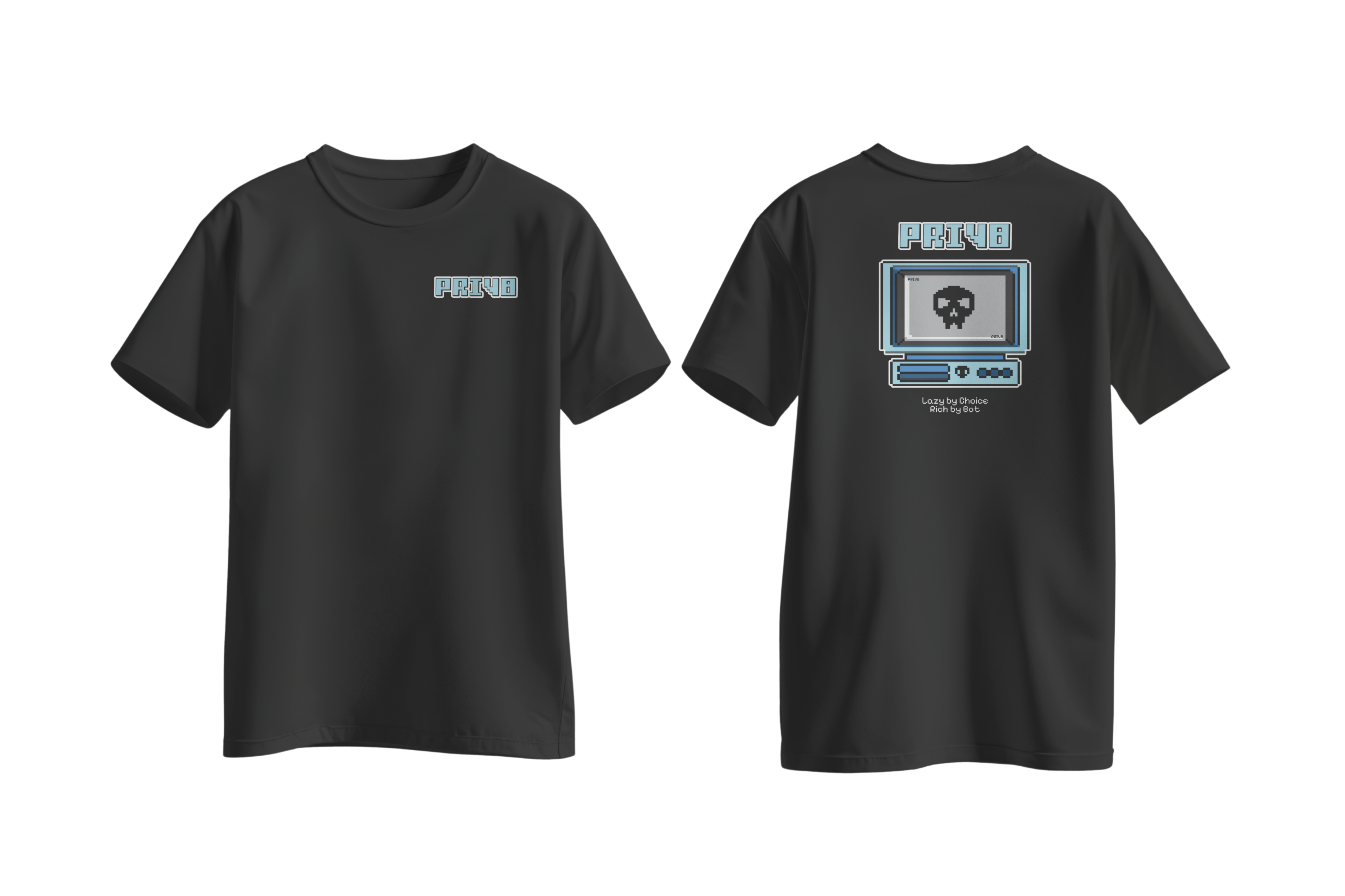 Mockup Kaos Hitam Boterdrop